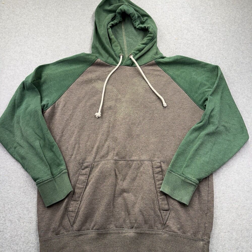 American Eagle Outfitters Vintage Pullover Hoodie Green/Gray Colorblock Men's L